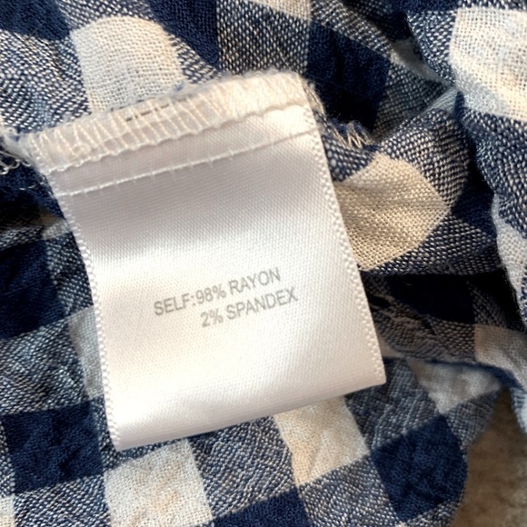 Jane + Delancey Shirt Button Down Short Sleeve Women Blue White Small - Picture 6 of 7
